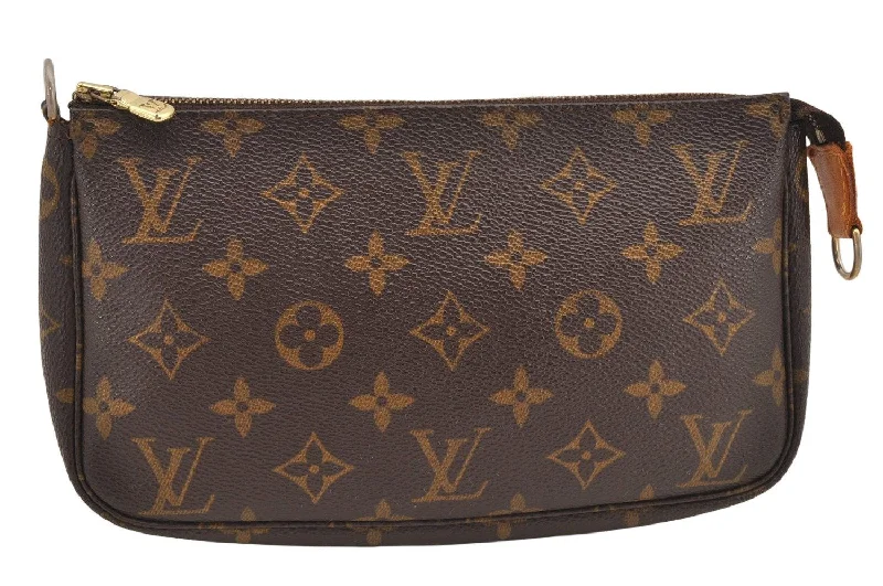 Authentic Louis Vuitton Monogram Pochette Accessoires Pouch M51980 LV 2596K