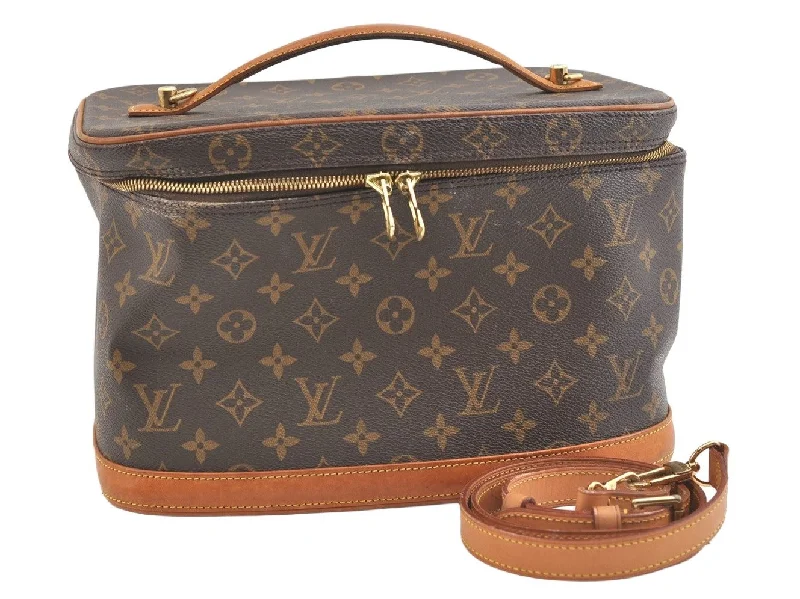 Authentic Louis Vuitton Monogram Nice 2way Cosmetic Hand Bag M47280 Junk 1714K