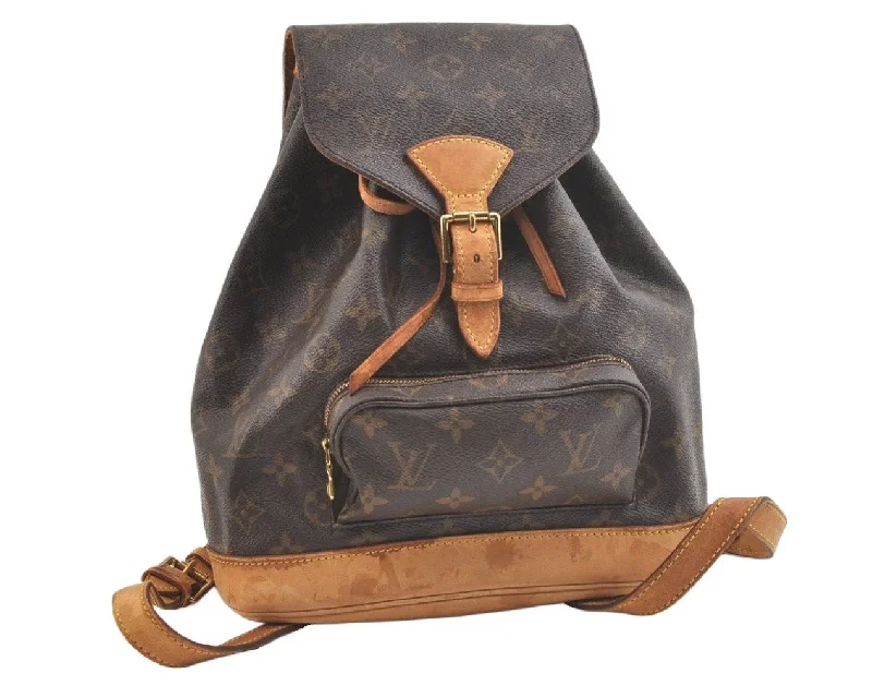 Authentic Louis Vuitton Monogram Montsouris PM Backpack M51137 LV 2464K