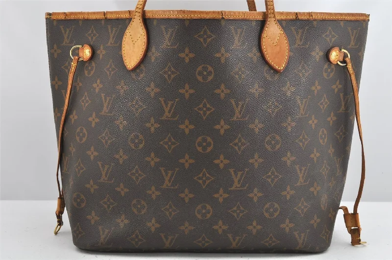 Authentic Louis Vuitton Monogram Neverfull MM Shoulder Tote Bag M40156 LV 1943K