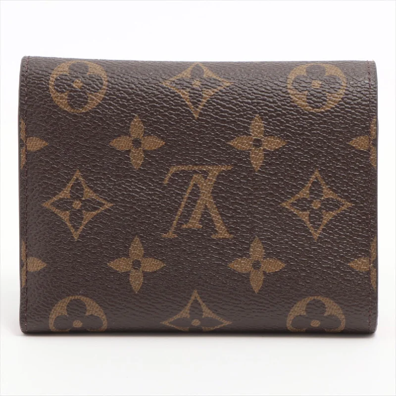 Louis Vuitton Monogram Portefolio Victoria M82622 Brown  Pink Compact Wallet