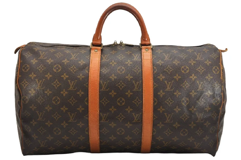 Authentic Louis Vuitton Monogram Keepall 50 Travel Boston Bag M41426 LV 1322K