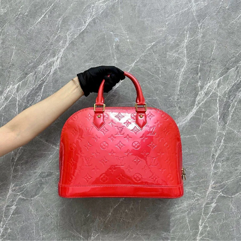 LV Alma PM Vernis Salmon Red GHW