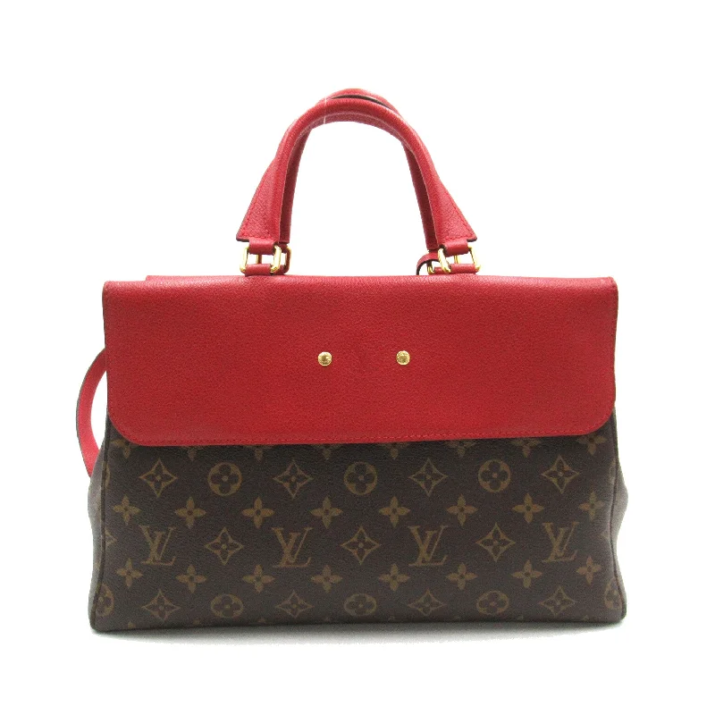 Louis Vuitton Louis Vuitton  2w Shoulder Bag PVC Coated Canvas Leather Monogram  Brown / Red M41738