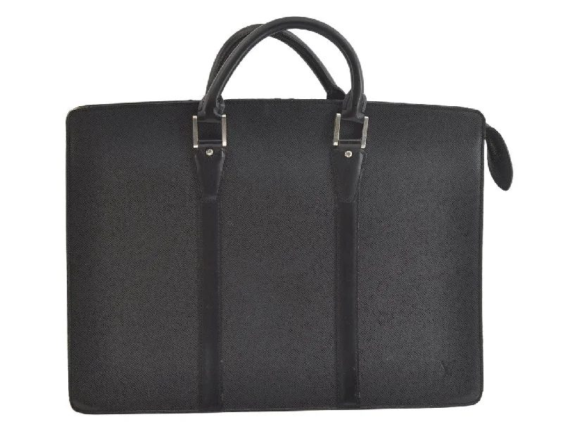 Auth Louis Vuitton Taiga Porte Documents Lozan 2Way Briefcase Black Junk 2354K