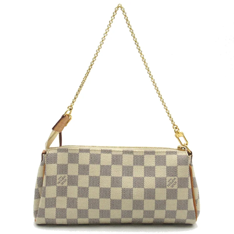 Louis Vuitton Eva 2w Shoulder Bag PVC Coated Canvas Damier Azur  Ivory N55214