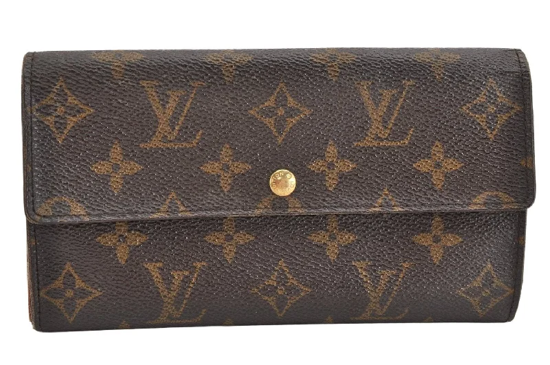 Auth Louis Vuitton Monogram Pochette Porte Monnaie Credit Wallet M61725 LV 1438K