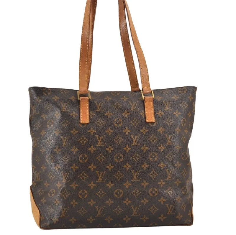 Authentic Louis Vuitton Monogram Cabas Mezzo Shoulder Tote Bag M51151 Junk 1916K