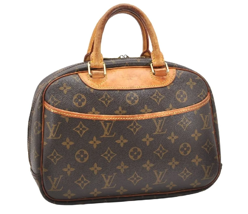 Authentic Louis Vuitton Monogram Trouville Hand Bag Purse M42228 LV 2373K