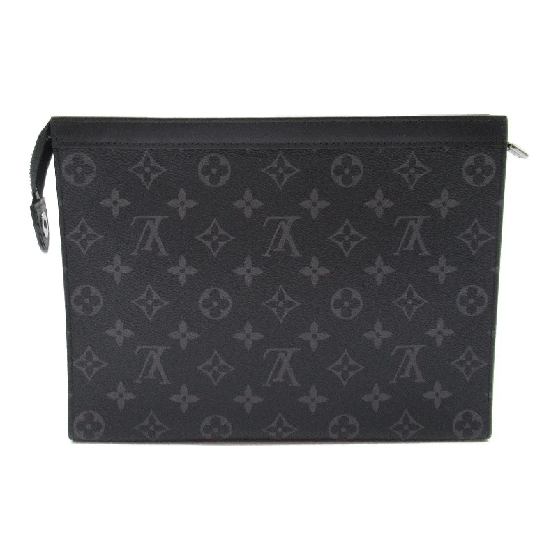 Louis Vuitton Louis Vuitton Poschet Voyager MM Clutch Clutch Bag PVC Coated Canvas Monogram Eclipse  Black M61692