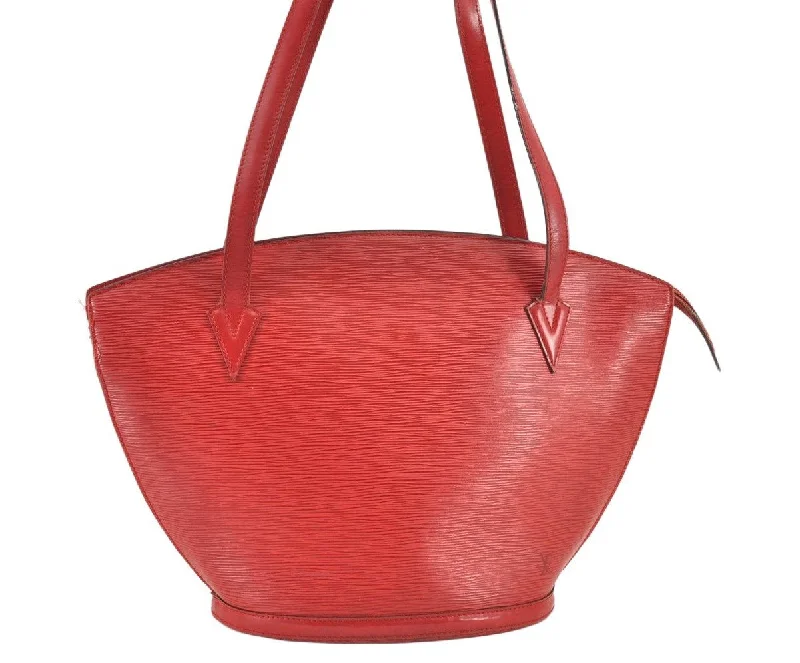 Auth Louis Vuitton Epi Saint Jacques Shopping Shoulder Bag Red M52267 LV 1749K