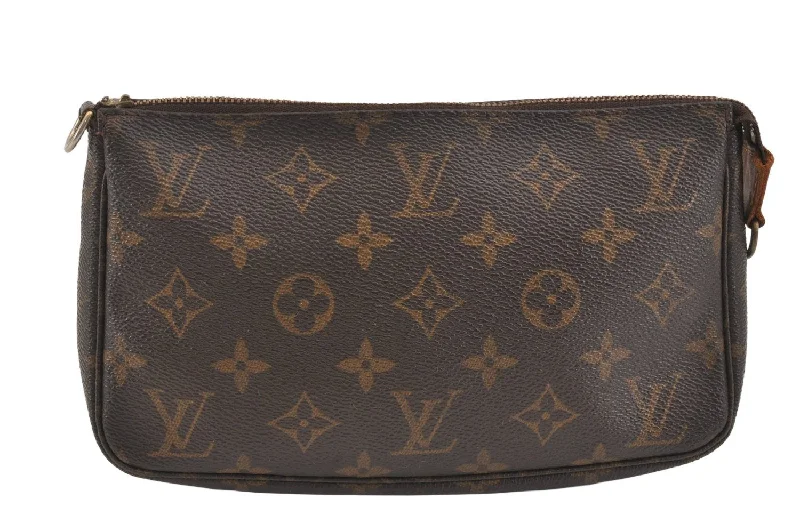 Authentic Louis Vuitton Monogram Pochette Accessoires Pouch M51980 LV Junk 2919K