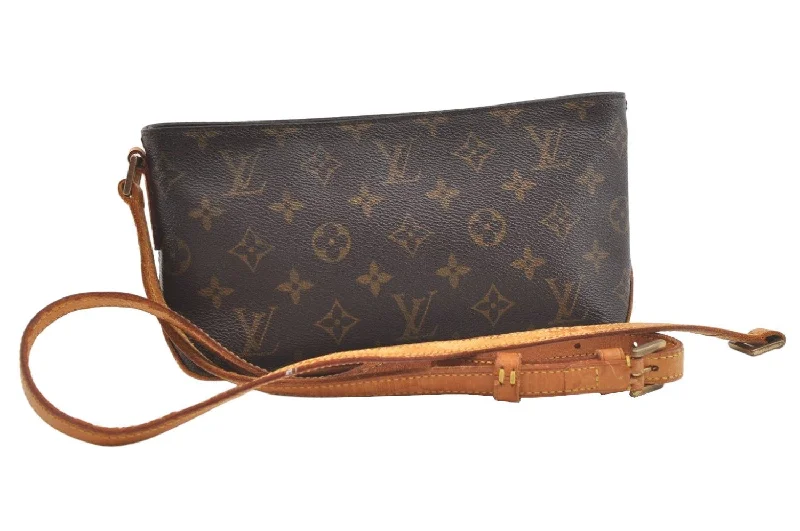 Authentic Louis Vuitton Monogram Trotteur Shoulder Cross Bag M51240 Junk 2804K