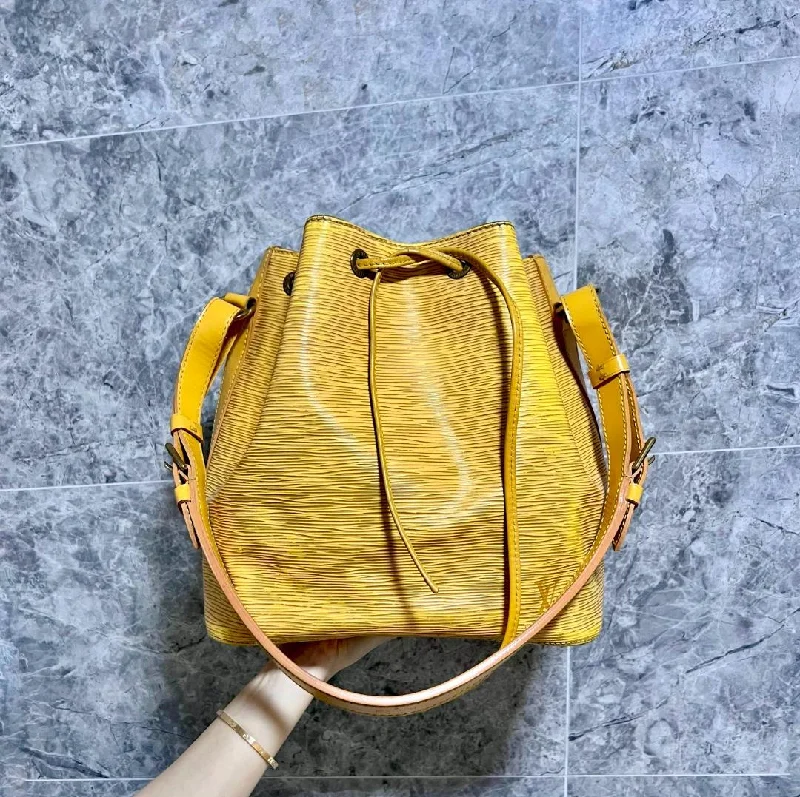 LV Vintage Neo Epi Leather Bucket Bag Yellow