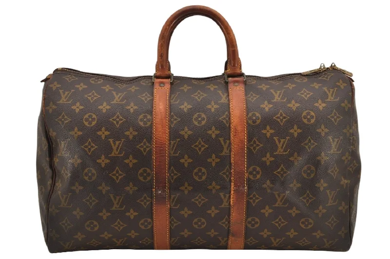 Authentic Louis Vuitton Monogram Keepall 45 Travel Boston Bag M41428 LV 2552K