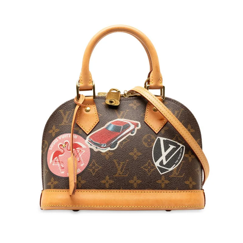 Louis Vuitton Monogram Alma BB World Tour Handbag Shoulder Bag 2WAY M43230 Brown Red Multicolor PVC Leather  Louis Vuitton