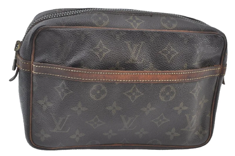 Authentic Louis Vuitton Monogram Compiegne 23 Clutch Hand Bag M51847 LV K8007