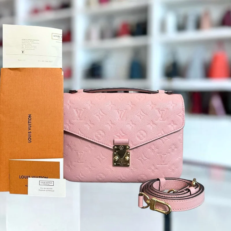 *Receipt* Louis Vuitton LV Pochette Metis Monogram Blush Empreinte Pink GHW