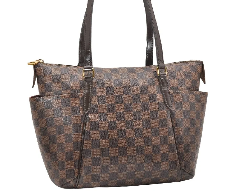 Authentic Louis Vuitton Damier Totally PM Shoulder Tote Bag N41282 LV 2947K