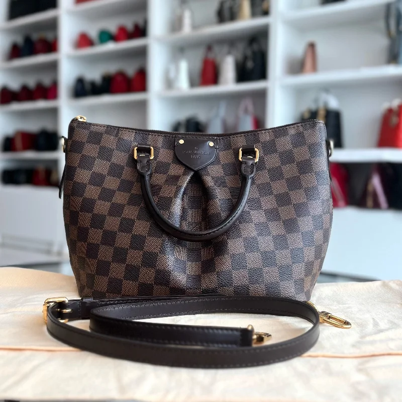 LOUIS VUITTON LV Damier Sienna MM 2WAY Hand Bag Damier Canvas Brown