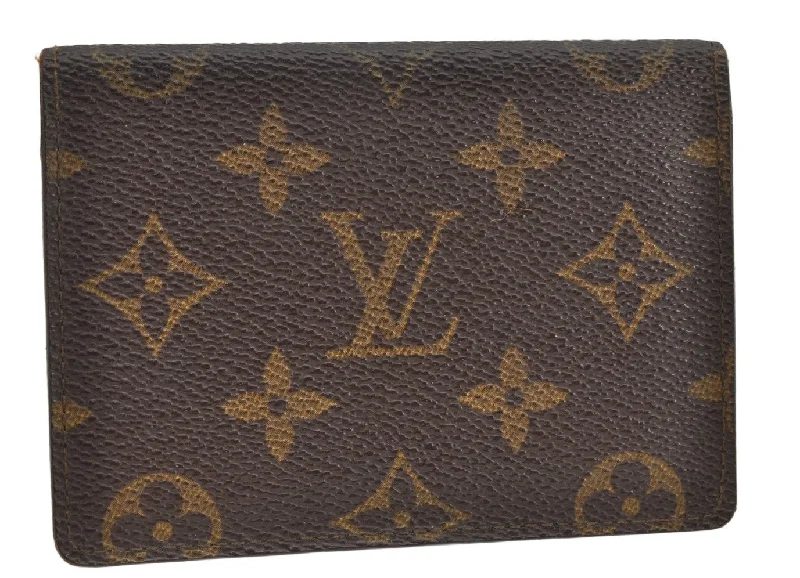 Authentic Louis Vuitton Monogram Porte 2 Cartes Vertical M60533 Pass Case 1670K