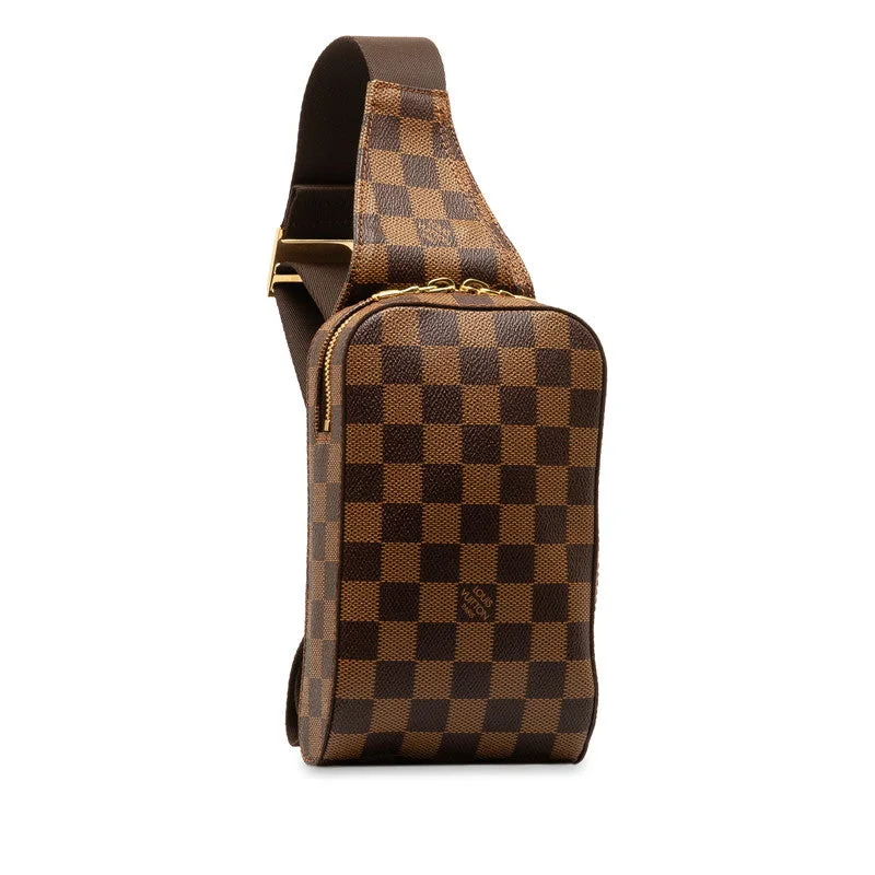 Louis Vuitton Damier Geronimous Body Bag Waist Bag N51994 Brown PVC Leather Mens LOUIS VUITTON