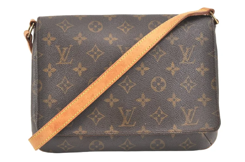 Authentic Louis Vuitton Monogram Musette Tango M51388 Shoulder Cross Bag 2803K