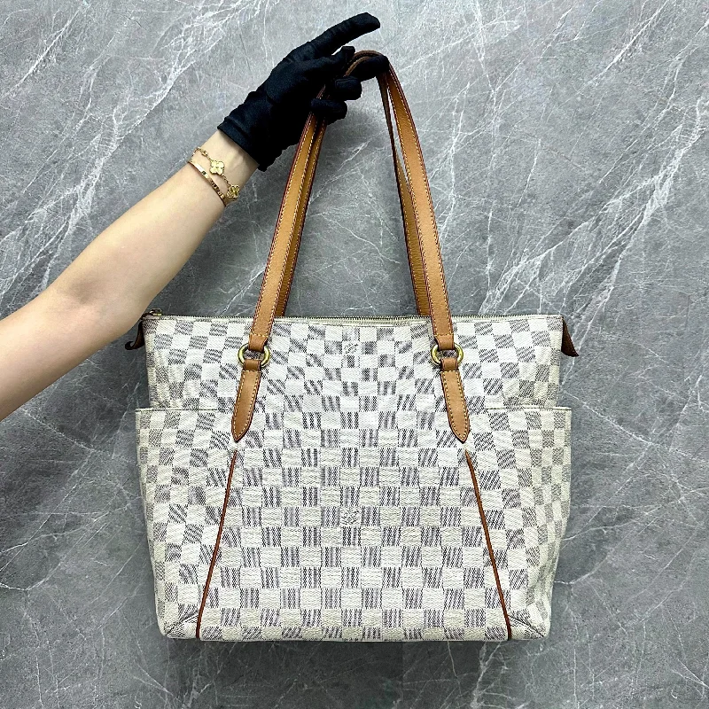 LV Totally MM Damier Azuer Tote Bag in Canvas