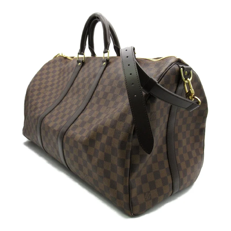 Louis Vuitton Louis Vuitton Keepall Bandouliere 55 Boston Bag PVC Coated Canvas Damiens  Brown N41414