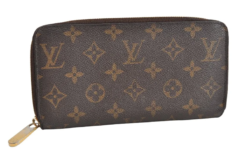 Authentic Louis Vuitton Monogram Zippy Wallet Long Purse Purple M41895 LV 1499K