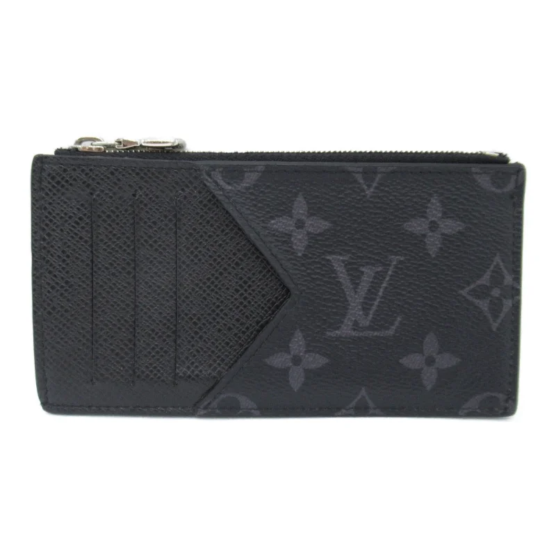 Louis Vuitton Louis Vuitton Coin Card Her Coin Case Wallet Leather PVC Coated Canvas  Men Black M30271