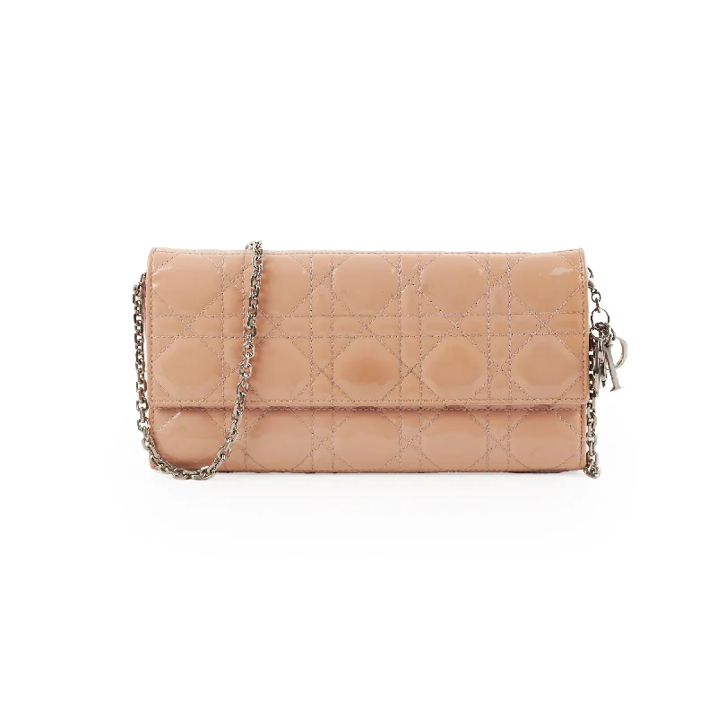 Dior Wallet On Chain Light Pink Patent