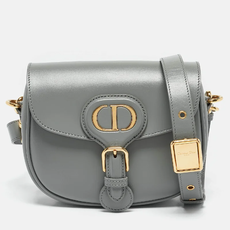 Dior Grey Leather Small Bobby Crossbody Bag