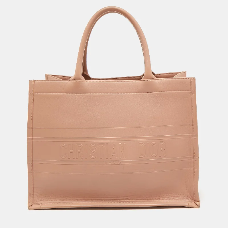 Dior Dusty Pink Leather Medium Book Tote