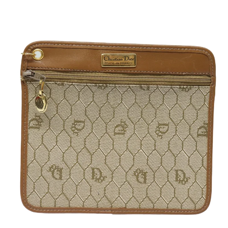 Dior Honeycomb  Canvas Clutch Bag (Pre-Owned)