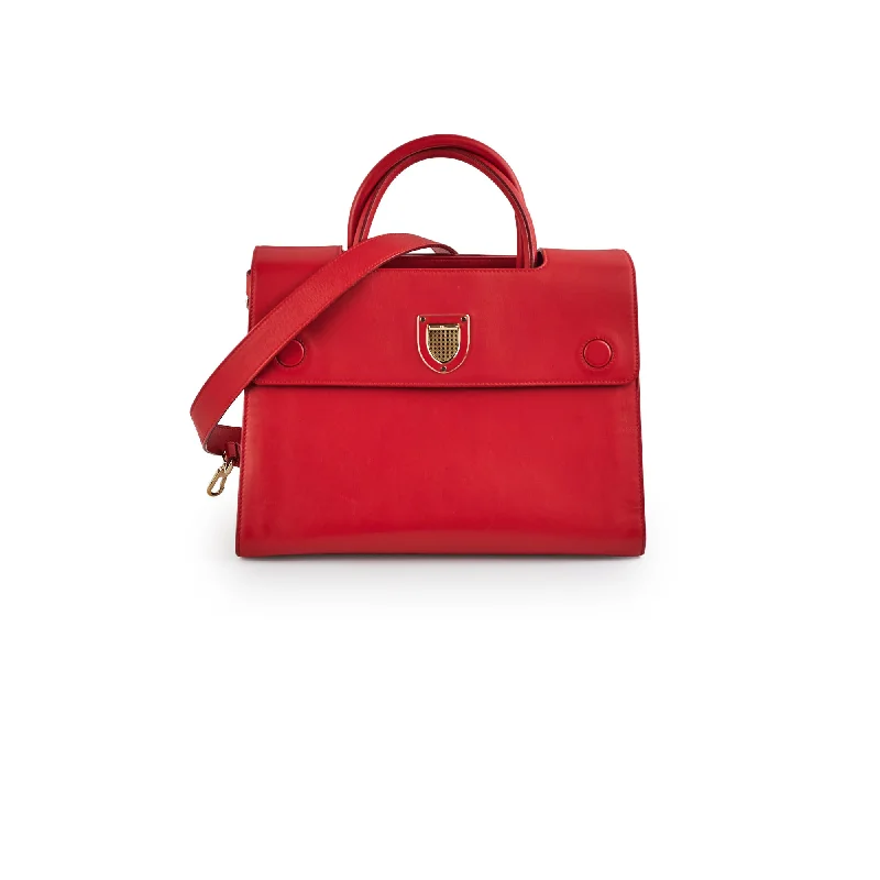 Dior Medium Diorever Tote Bag Red