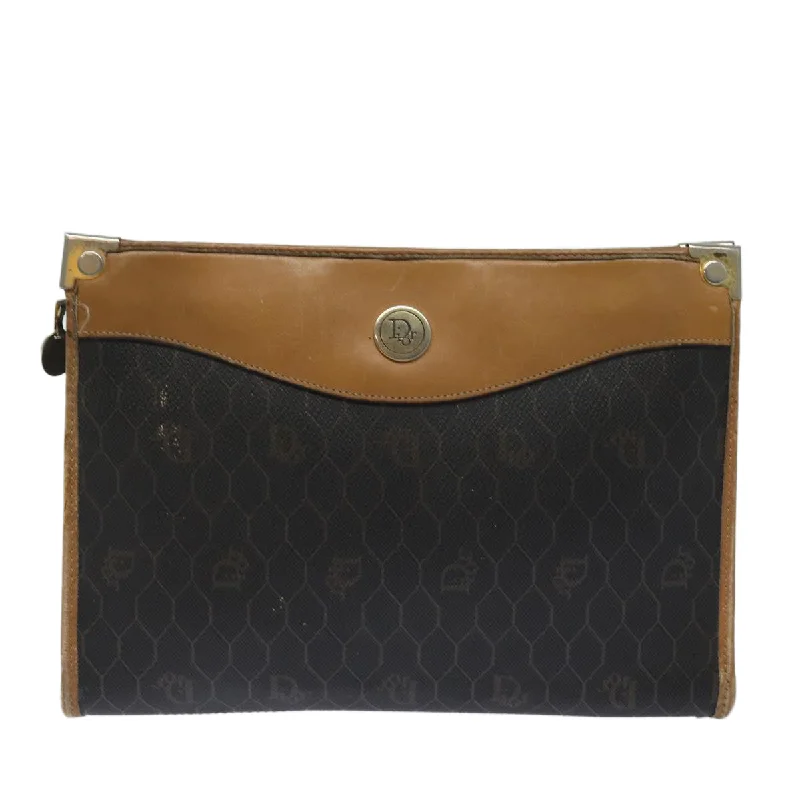 Dior Honeycomb  Canvas Clutch Bag (Pre-Owned)