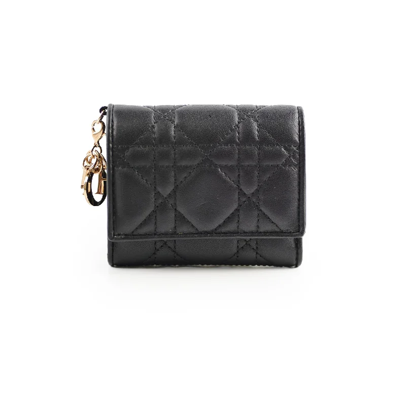 Christian Dior Black Lambskin Wallet