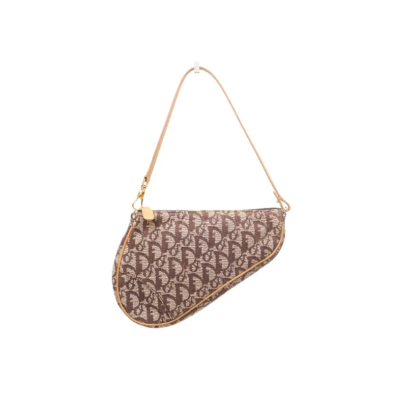 Dior Vintage Mini Saddle Bag Borwn Dior Oblique Jacquard