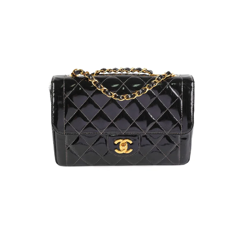 Chanel Vintage Patent Black Flap Bag