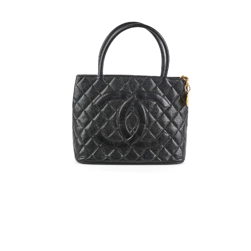 Chanel Madelion Black Caviar Tote