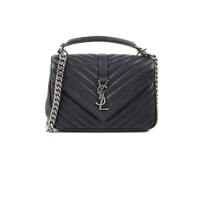 Saint Laurent Medium College Bag Black