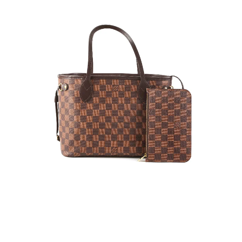 Louis Vuitton Neverfull PM Damier Ebene Shoulder Bag