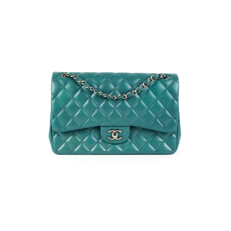 Chanel Classic Jumbo Aqua