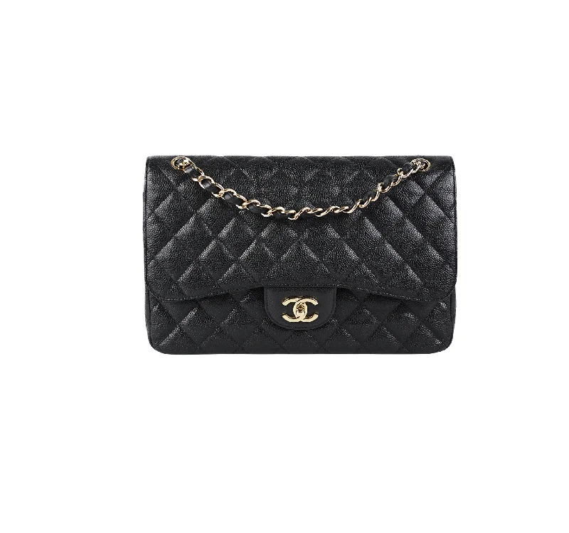 Chanel Classic Flap Jumbo Caviar Black Shoulder Bag