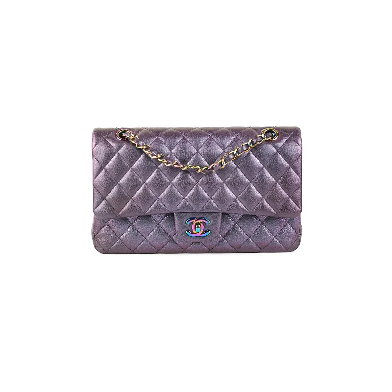 Chanel 16C Classic Flap Medium/Large Iridescent Mermaid Purplle Bag