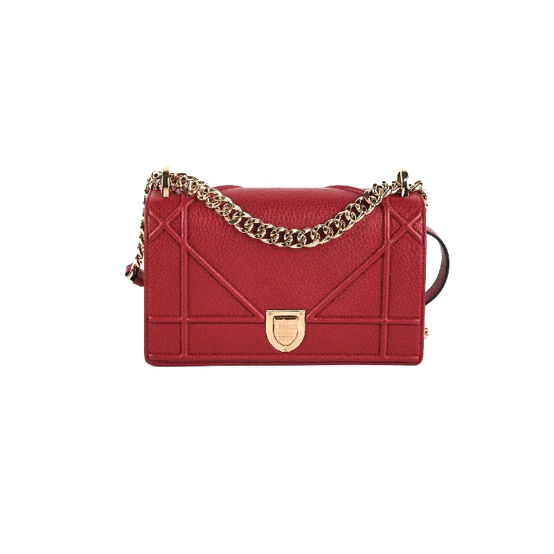 Christian Dior Small Diorama Burgundy Crossbody Bag