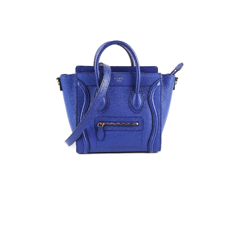 Celine Nano Luggage Blue Bag