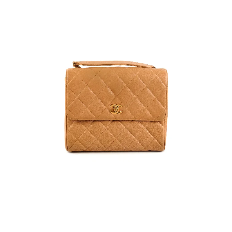 Chanel Vintage Square Caviar Beige Bag