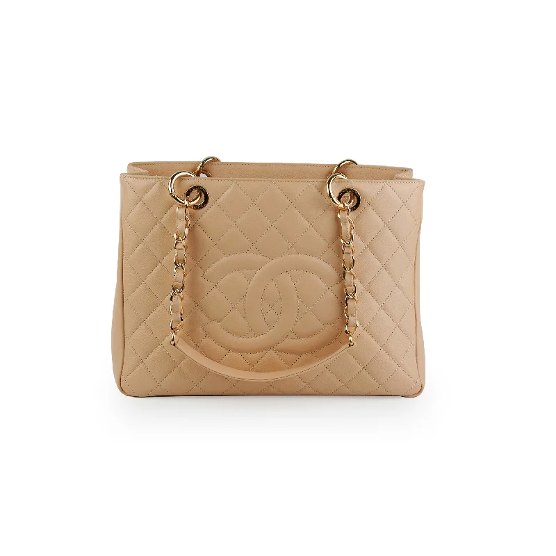 Chanel GST Grand Shopping Tote Beige Clair Caviar